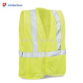 Straßen-Sicherheits-Arbeits-Kleidungs-hohe Sicht-Neongrün-Sicherheitsweste der Gewohnheits-Soem-Männer mit Klettverschluss und Taschen